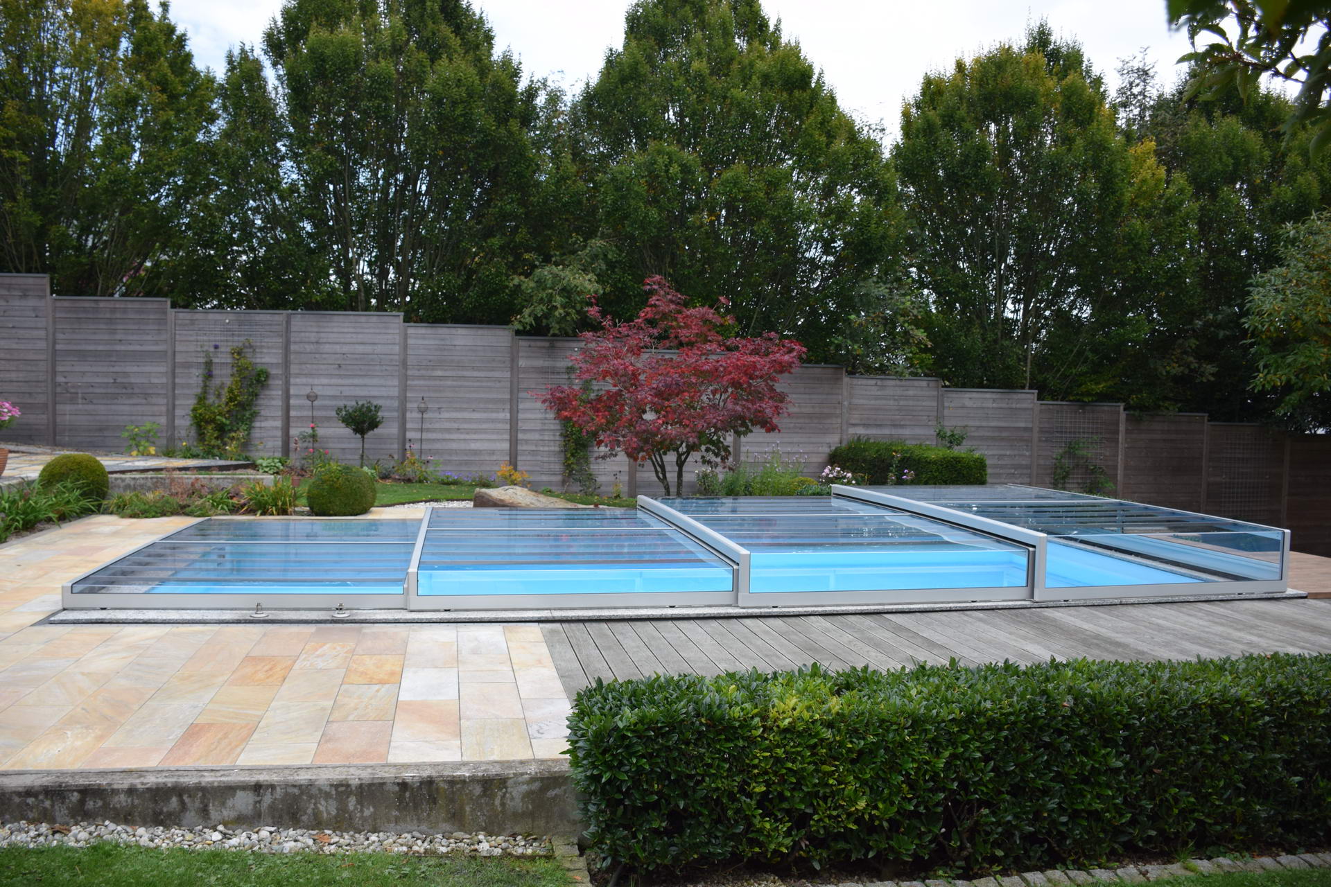 Poolüberdachung Flach